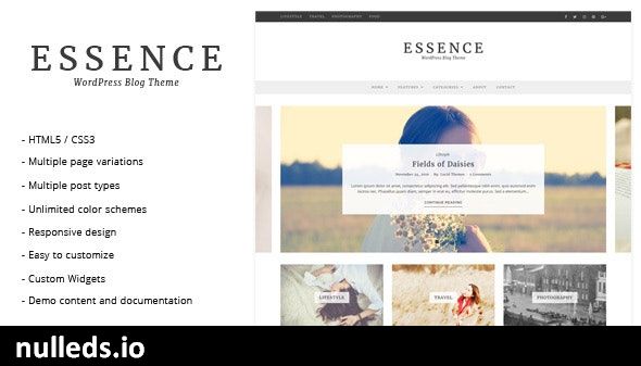 Essence - WordPress Blog Theme