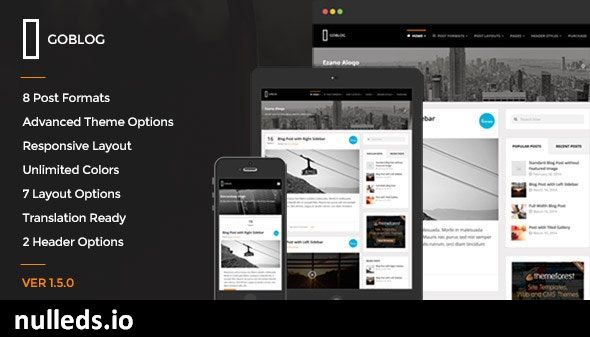 GoBlog - Responsive WordPress Blog Theme