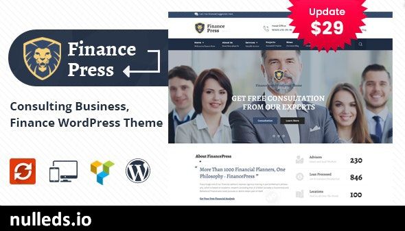 Finance Press - Consulting Business WordPress Theme