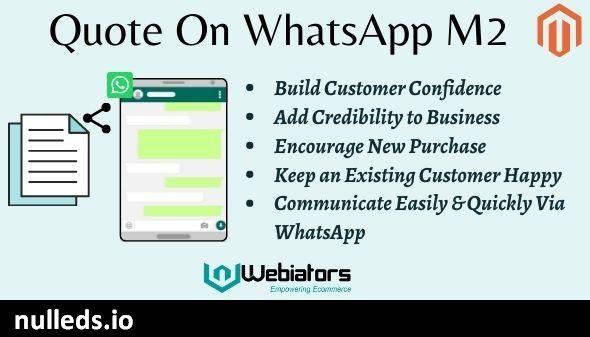 Magento 2 Whatsapp Quote By Webiators