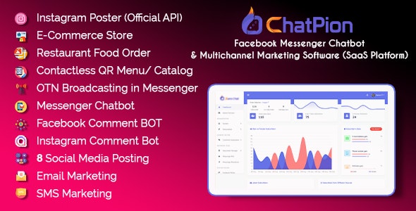 v8.5.4 ChatPion - Facebook Chatbot, eCommerce & Social Media Management Tool (SaaS)