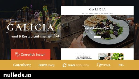 Galicia - Restaurant WordPress Theme