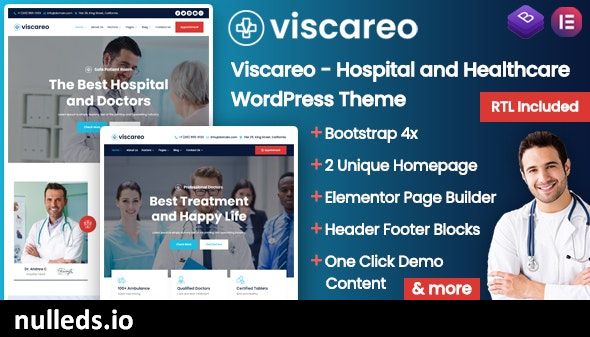 Viscareo - Hospital and Healthcare WordPress Theme