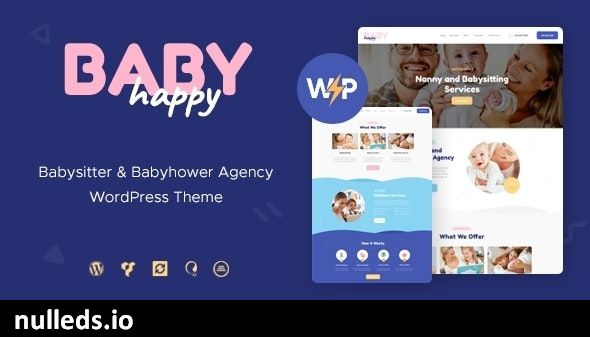 Happy Baby | Nanny & Babysitting Services Children WordPress Theme