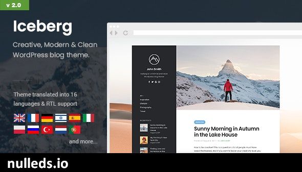 Iceberg - Simple & Minimal Personal WordPress Blog Theme