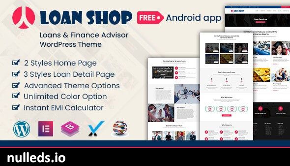 LoanShop – Loan Company & Finance Adviser WordPress Theme