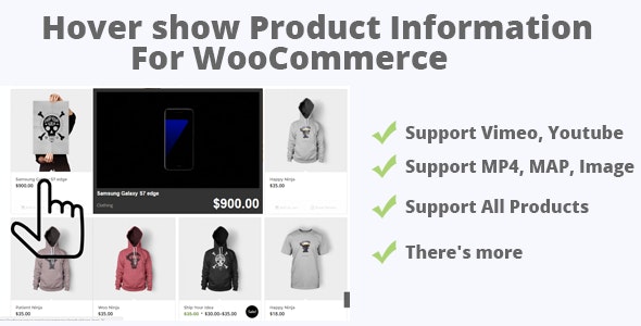 Play The Video (Map,image) On Mouseover For WooCommerce