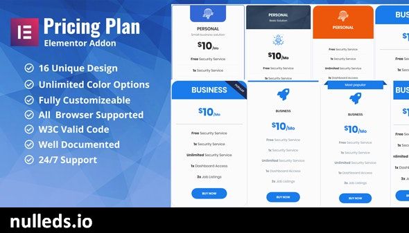 Pricing Plan / Pricing Table Elementor Addon Plugin