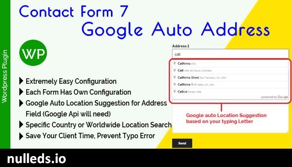 Contact Form 7 Google Auto Address Suggestion