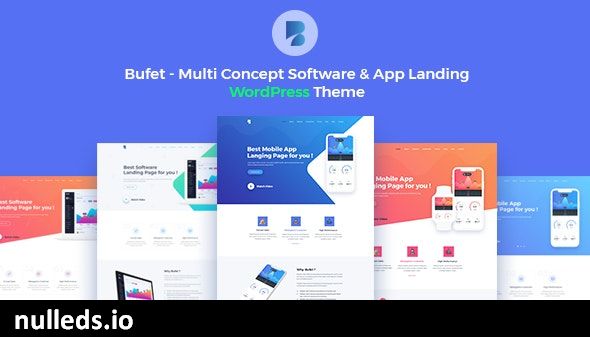 Bufet - Multi Concept Software & App Landing WordPress Theme + RTL