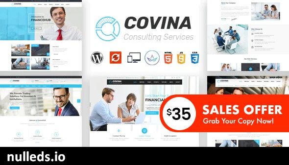 Covina - Business Consulting and Professional Services WordPress Theme