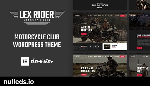 v1.6.5 LexRider - Motorcycle Club WordPress Theme