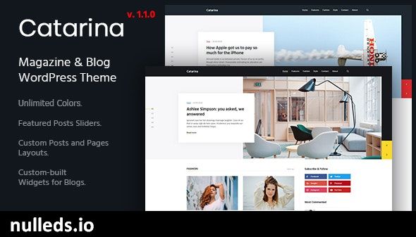 Catarina - Personal Blog & Magazine WordPress Theme