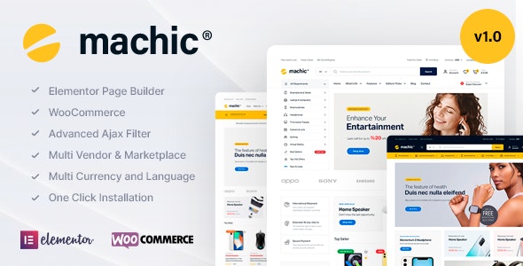 Machic (v1.3.1.1) Electronics Store WooCommerce Theme