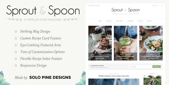 Sprout & Spoon - Food Blog WordPress Theme