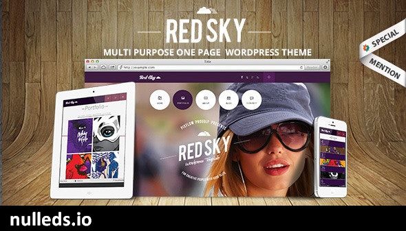 Red Sky - One Page Creative Theme