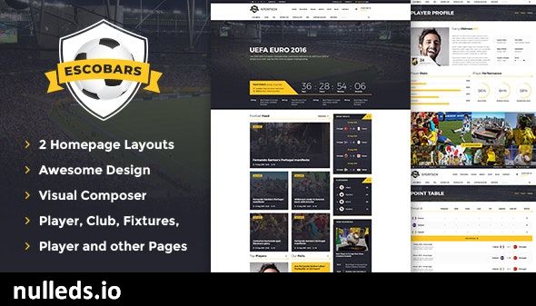 Escobars | Sport Team Clubs WordPress Theme