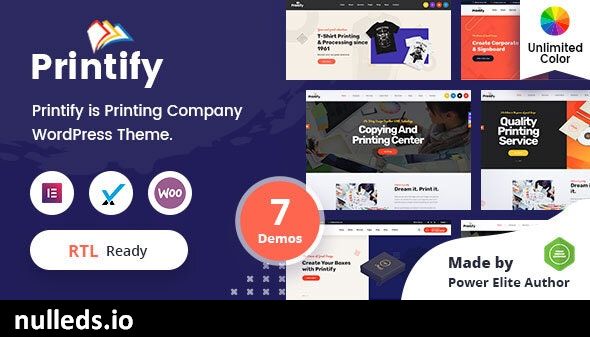 Printify - Printing Company WordPress Theme + RTL