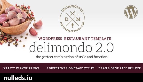 Delimondo 2.0 - 5 Styles Restaurant & Food WP Theme