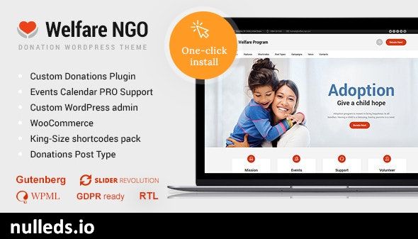 Welfare NGO - Nonprofit Organization Charity Theme