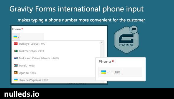 Gravity Forms international phone input