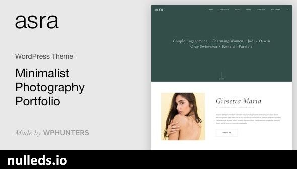 Asra - Minimalist Photography Portfolio WordPress Theme