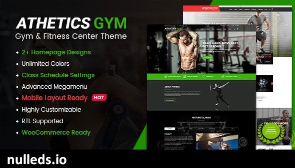 Athetics - Gym Fitness WordPress Theme (Mobile Layout Ready)