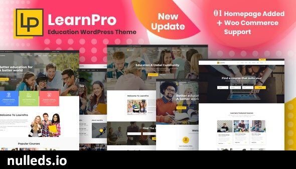 LearnPro - Online Course Education WordPress Theme