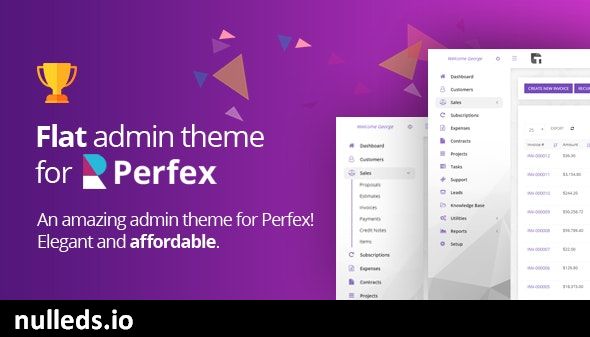 Perfex CRM - Flat Theme for Admin (Backend) Interface