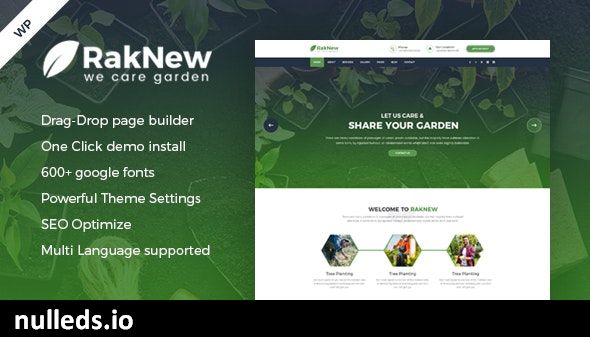 RakNew - Gardening and Landscaping WordPress Theme