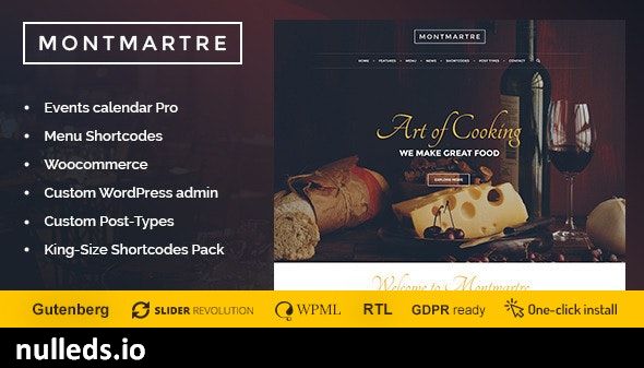 Montmartre - Cafe & Restaurant WordPress Theme