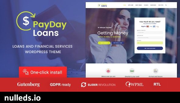 Payday Loans - Banking,  Loan Business and Finance WordPress Theme