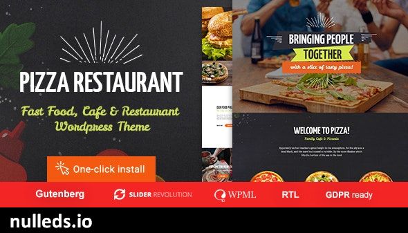 Pizza Restaurant - Fast Food & Cafe WordPress Theme