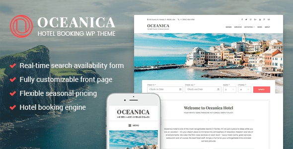 WordPress Hotel Booking Theme - Oceanica