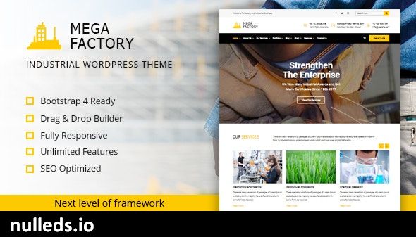 Mega Factory - Industrial WordPress Theme