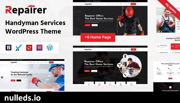 Repairer - Handyman Services WordPress Theme