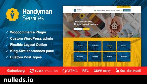 Handyman Services - Construction & Renovation WordPress Theme