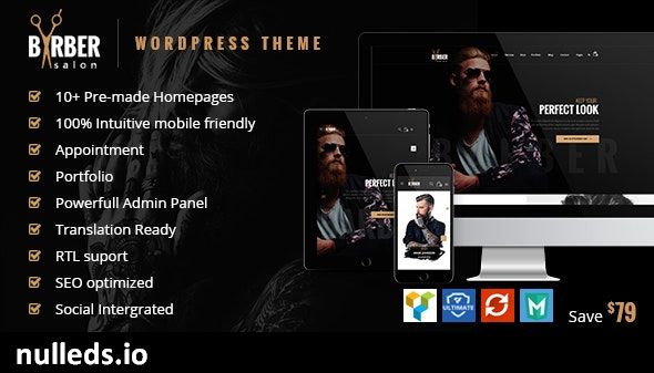 Barber - Hair, Tattoo & Beauty Salons WordPress Theme