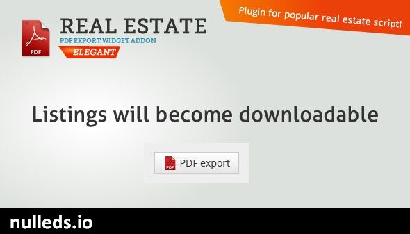 Real Estate PDF Export