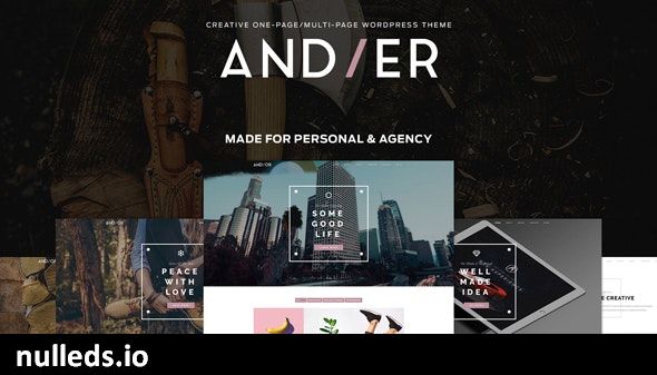 Andier - Responsive One & Multi Page Portfolio Theme