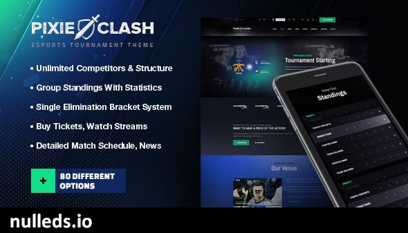 PixieClash | eSports gaming theme for tournaments & competitions