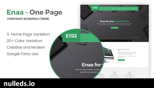 Enaa - One Page Corporate WordPress Theme