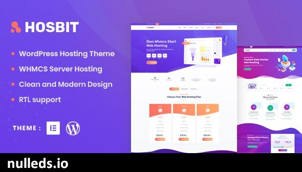 Hosbit - WHMCS & Hosting WordPress Theme