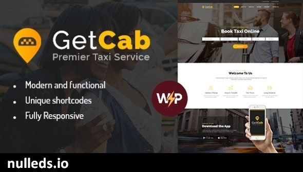 GetCab | Online Taxi Service WordPress Theme