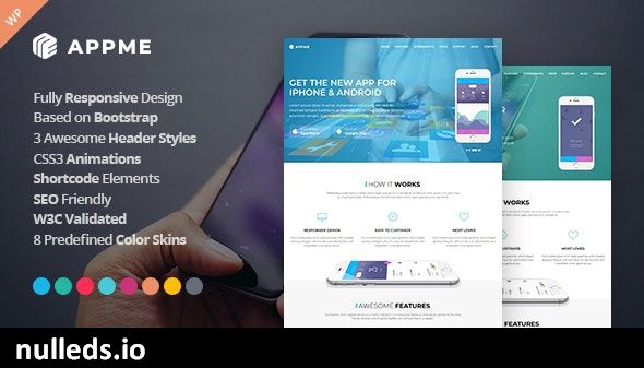 AppMe - App Landing Page WordPress Theme