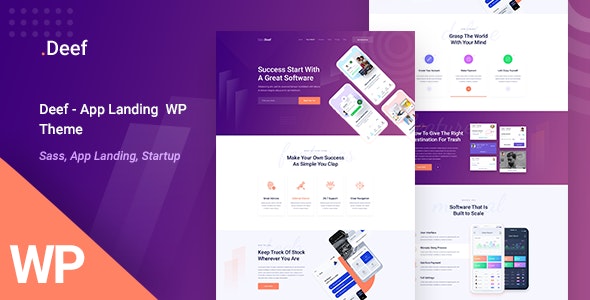 Deef - App Landing WordPress Theme