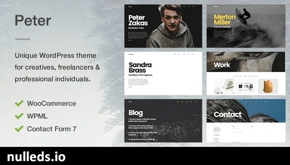 Peter - A Unique Portfolio Theme for Creatives, Freelancers & Professional Individuals