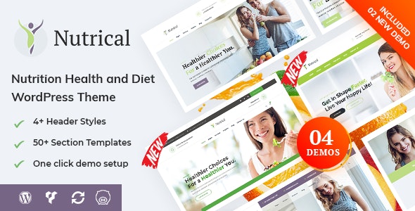 Nutrical - Health and Diet WordPress Theme