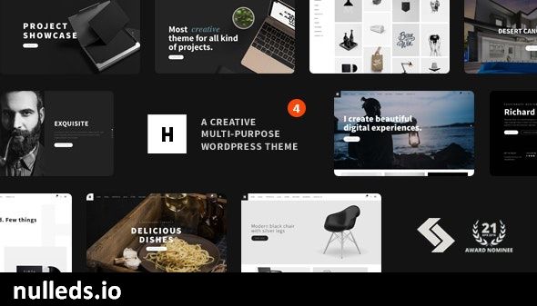 Heli - Minimal Creative Black and White WordPress Theme