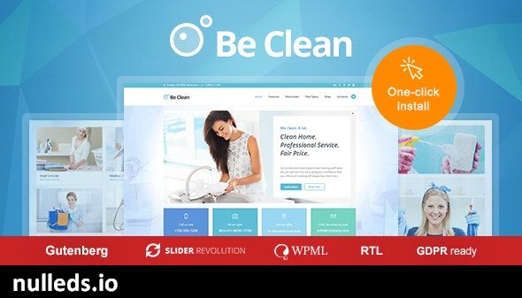 Be Clean - Cleaning Company, Maid Service & Laundry WordPress Theme